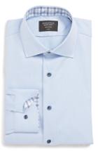Men's Nordstrom Men's Shop Trim Fit Non-iron Solid Dress Shirt .5 - Blue