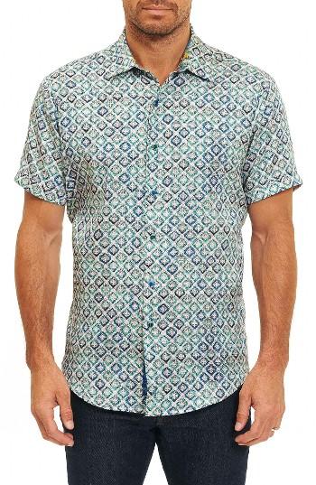 Men's Robert Graham Print Silk Sport Shirt