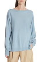 Women's Vince Layered Back Wool Cashmere Boatneck Sweater