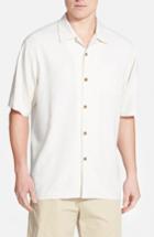 Men's Tommy Bahama 'tiki Palms' Original Fit Jacquard Silk Camp Shirt