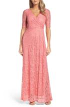 Women's Ellen Tracy Lace Faux Wrap Gown - Pink