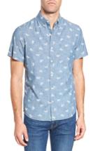 Men's Bonobos Slim Fit Embroidered Zebras Sport Shirt - Blue
