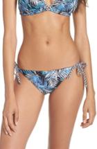 Women's Blush By Profile Reversible Side Tie Bikini Bottoms - Blue