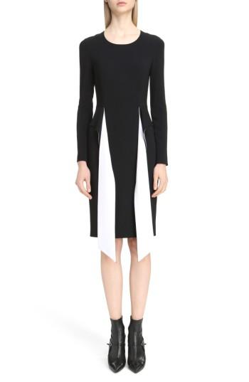 Women's Givenchy Bicolor Cutaway Stretch Cady Dress Us / 42 Fr - Black