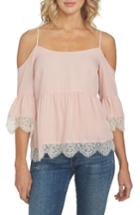 Women's 1.state Cold Shoulder Lace Blouse, Size - Pink