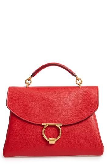 Salvatore Ferragamo Flap Shoulder Bag - Red
