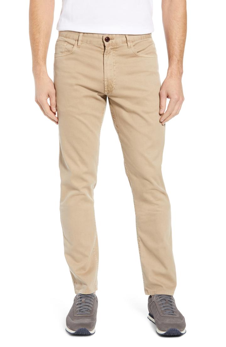 Men's Faherty Comfort Twill Five-pocket Pants - Beige