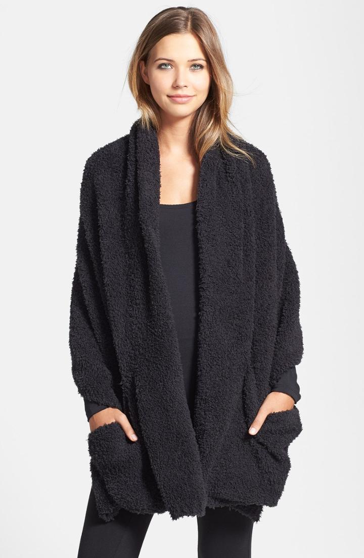 Women's Barefoot Dreams Cozychic Travel Shawl, Size - Black (online Only)