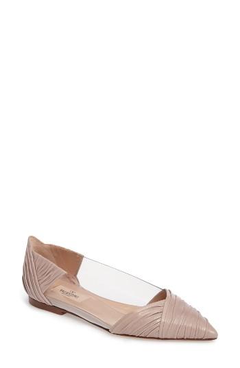 Women's Valentino D'orsay Pointy Toe Flat