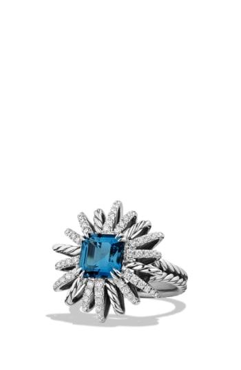 Women's David Yurman 'starburst' Ring With Diamonds In Silver