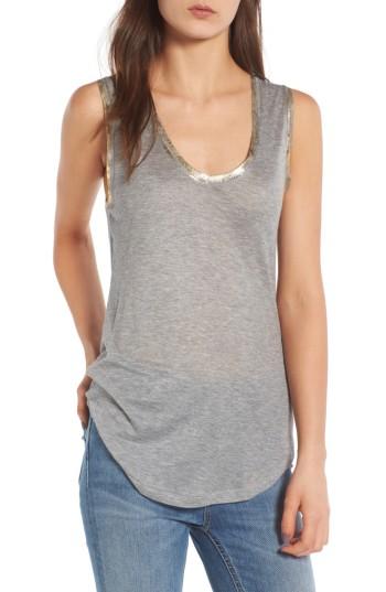 Women's Zadig & Voltaire Tam Scoop Neck Tank - Grey