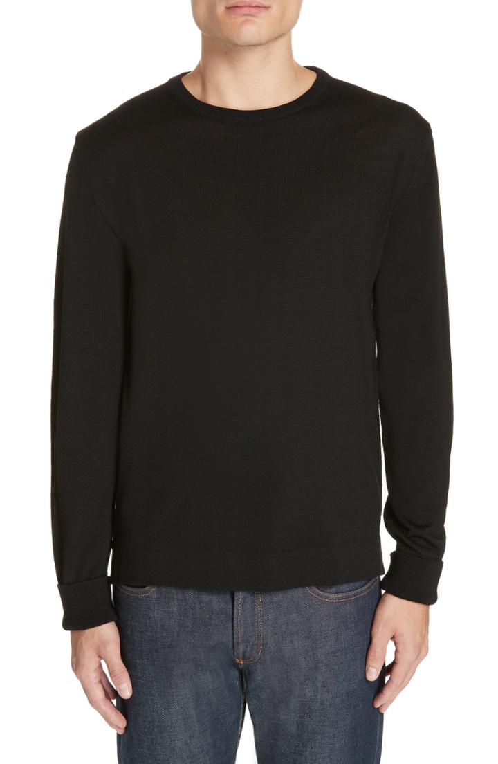 Men's Officine Generale Nina Wool Crewneck Sweater - Black