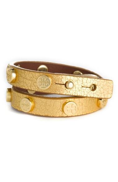 Women's Tory Burch Double Wrap Logo Bracelet