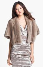 Women's Eliza J Faux Fur Capelet - Grey