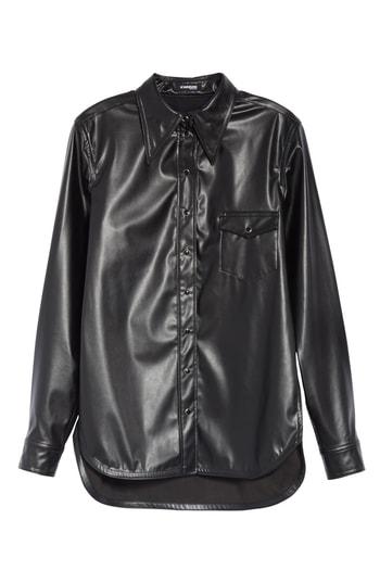 Women's Kwaidan Editions Faux Leather Blouse