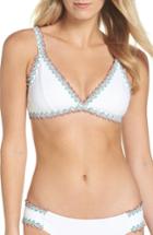 Women's Becca Mardi Gras Bikini Top - White