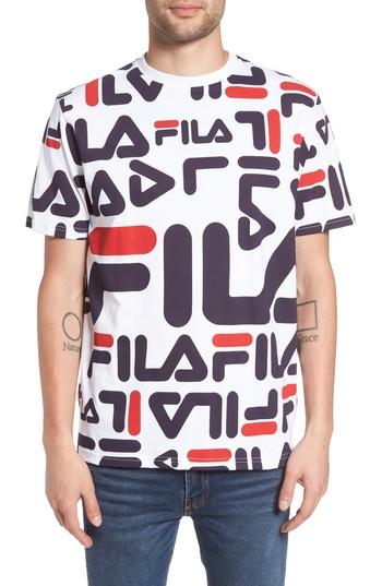 Men's Fila Usa Logan Print T-shirt - White