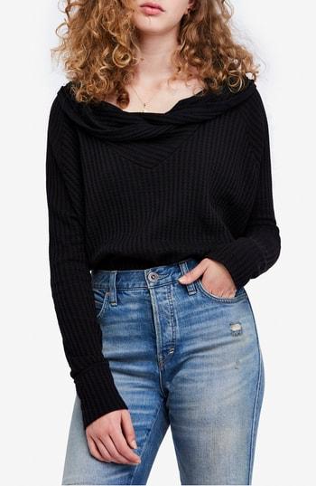 Women's Free People Wildcat Thermal Top - Black