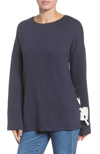 Women's Caslon Lace-up Side Sweatshirt - Blue