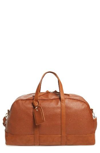 Sole Society Marant Faux Leather Duffle Bag - Brown