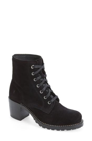 Women's Frye 'sabrina' Lace-up Bootie M - Black
