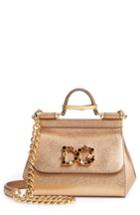 Dolce & Gabbana Mini Miss Sicily Millennials Dauphine Calfskin Satchel - Metallic