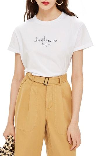 Women's Topshop Ny Skyline Tee