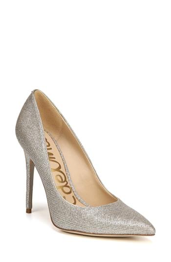 Women's Sam Edelman Danna Pointy Toe Pump .5 M - Metallic