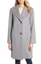Women's Fleurette Loro Piana Wool Long Coat - Grey