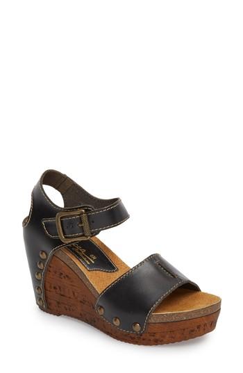 Women's Sbicca Brella Studded Platform Wedge Sandal M - Black