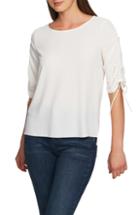 Women's 1.state Ruched Detail Tie Sleeve Blouse, Size - White
