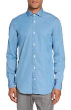 Men's Eleventy Denim Sport Shirt, Size - Blue