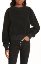 Women's Rag & Bone/jean Brooke Teddy Sweatshirt, Size - Black
