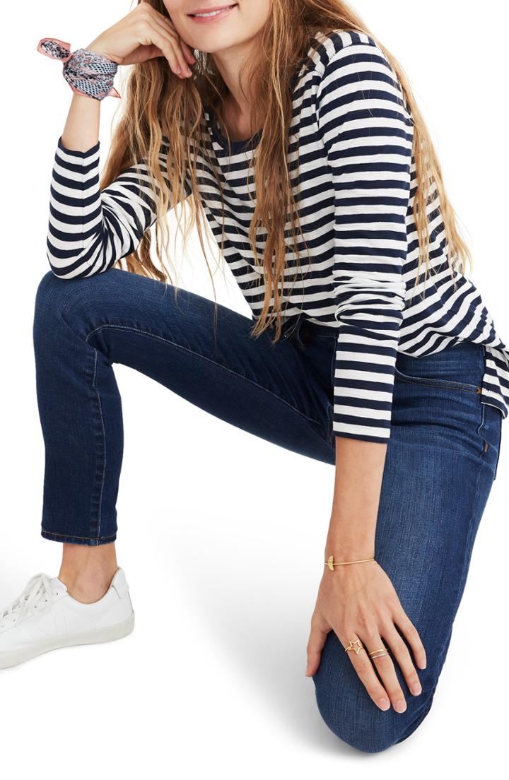 Women's Madewell Roadtripper High Waist Ankle Skinny Jeans - Blue