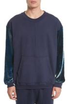 Men's Drifter Galeras Velvet Sleeve Sweatshirt - Blue