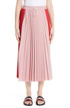 Women's Moncler Colorblock Pleated Skirt Us / 38 It - Red
