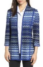 Women's Ming Wang Whipstitch Long Sleeve Jacket