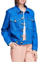 Women's Free People Eisenhower Denim Jacket - Blue