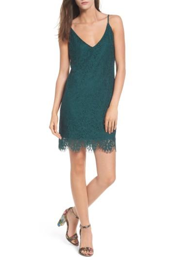 Women's Speechless Scallop Hem Lace Slipdress