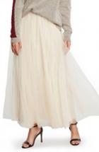 Women's Willow & Clay Tulle Midi Skirt, Size - Ivory