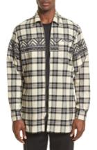 Men's 3.1 Phillip Lim Vip Elongated Zip Flannel Shirt - White