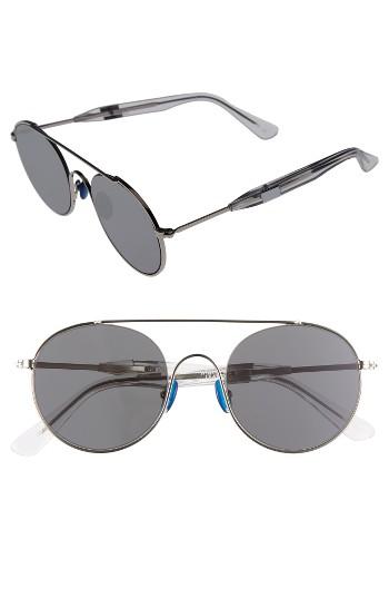 Women's Westward Leaning Cellophane Disco 50mm Sunglasses - Crystal/ Super Silver