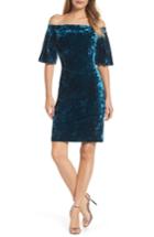 Women's Eliza J Off The Shoulder Velvet Dress - Blue