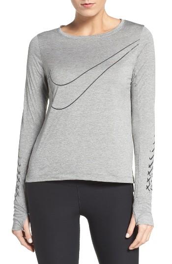 Women's Nike Breathe Top - Grey