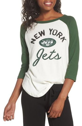 Women's Junk Food Nfl New York Jets Raglan Tee