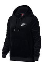 Women's Nike Sportswear Velour Pullover Hoodie - Black