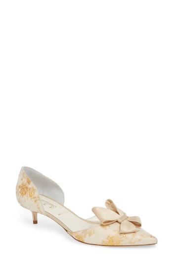 Women's Something Bleu Cliff Bow D'orsay Pump M - Metallic