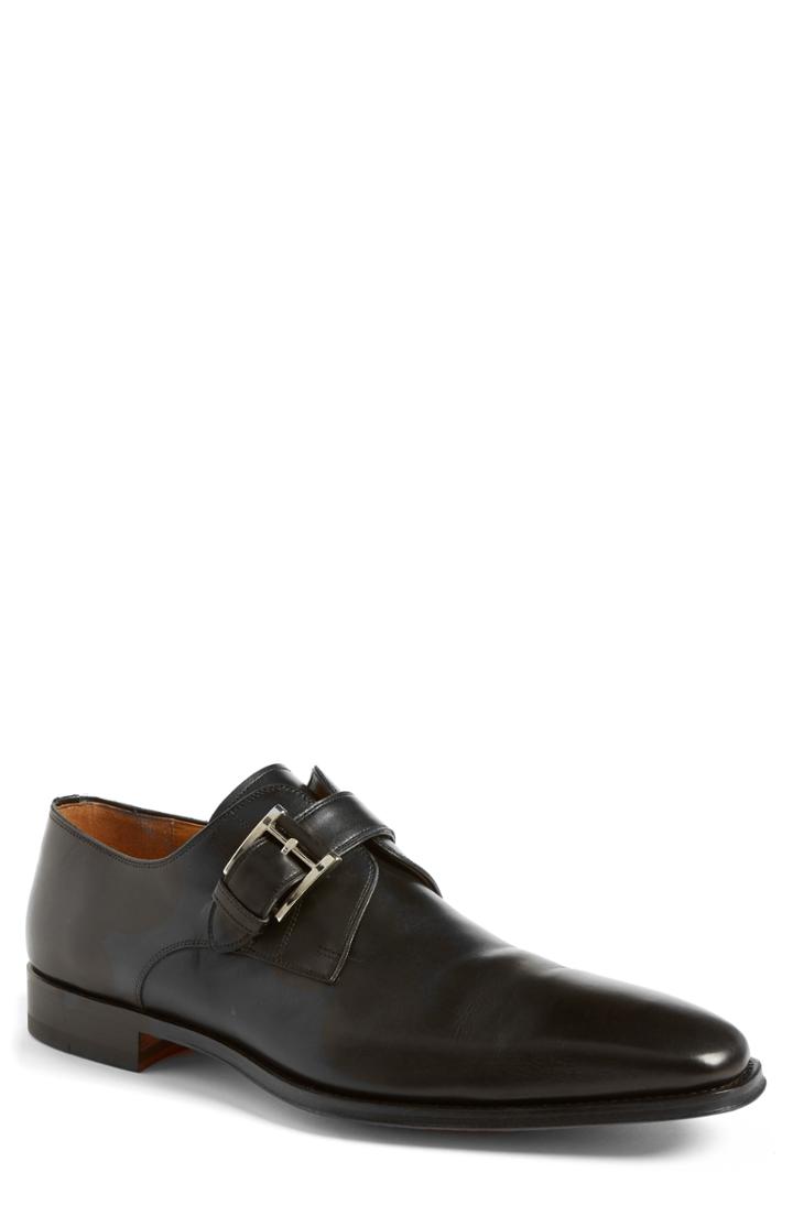 Men's Magnanni Marco Monk Strap Loafer .5 W - Black