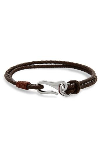 Men's Ted Baker London Twirl Braided Leather Bracelet
