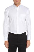 Men's Nordstrom Men's Shop Trim Fit Non-iron Dress Shirt .5 - 34/35 - White